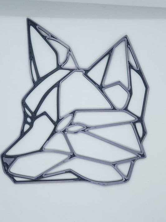 Wolf head wall print